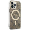 Capa rígida Guess GUHMP13LH4STW 4G MagSafe para Apple iPhone 13 Pro, castanha
