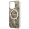 Capa rígida Guess GUHMP13LH4STW 4G MagSafe para Apple iPhone 13 Pro, castanha