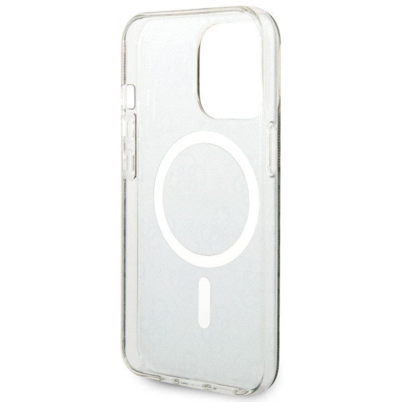 Capa rígida Guess GUHMP13LH4STW 4G MagSafe para Apple iPhone 13 Pro, castanha