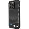 Capa rígida BMW BMHCP13X22NBCK Leather Carbon para Apple iPhone 13 Pro Max, preta