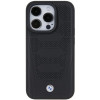 Capa rígida BMW BMHCP15X22RPSK com padrão Leather Seats para Apple iPhone 15 Pro Max, preta