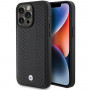 Capa BMW BMHCP15X22RFGK Leather Diamond Pattern para Apple iPhone 15 Pro Max, preta
