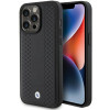 Capa BMW BMHCP15X22RFGK Leather Diamond Pattern para Apple iPhone 15 Pro Max, preta