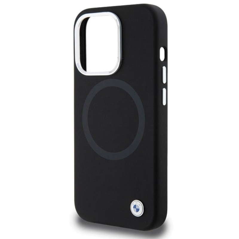 Capa MagSafe Signature Liquid Silicone BMW BMHMP15LSILBK2 para Apple iPhone 15 Pro, preta