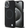 Capa BMW BMHMP15MSILBK2 Signature Liquid Silicone MagSafe para Apple iPhone 15 Plus / 14 Plus, preta