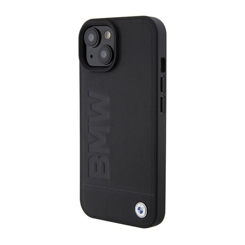 Capa rígida MagSafe com impressão do logótipo Signature BMW BMHMP15SSLLBK para Apple iPhone 15, preta
