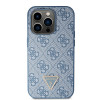 Guess GUHCP15LP4TDSCPB Capa rígida Crossbody 4G Metal Logo para Apple iPhone 15 Pro, azul
