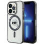 Karl Lagerfeld KLHMP15LHKHNOTK IML Capa rígida MagSafe Karl's Head para Apple iPhone 15 Pro, Transparente