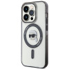 Karl Lagerfeld KLHMP15LHKHNOTK IML Capa rígida MagSafe Karl's Head para Apple iPhone 15 Pro, Transparente