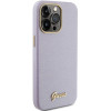 Guess GUHCP15XPGMCSL Capa rígida Glitter Glossy Script para Apple iPhone 15 Pro Max, lilás