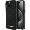 Karl Lagerfeld KLHCP15SPQKPMK Capa rígida Quilted K Pattern para Apple iPhone 15, preta