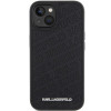 Karl Lagerfeld KLHCP15SPQKPMK Capa rígida Quilted K Pattern para Apple iPhone 15, preta