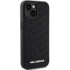 Karl Lagerfeld KLHCP15SPQKPMK Capa rígida Quilted K Pattern para Apple iPhone 15, preta