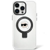 Capa rígida Karl Lagerfeld KLHMP15LHMRSKHH Ring Stand Karl Head MagSafe para Apple iPhone 15 Pro