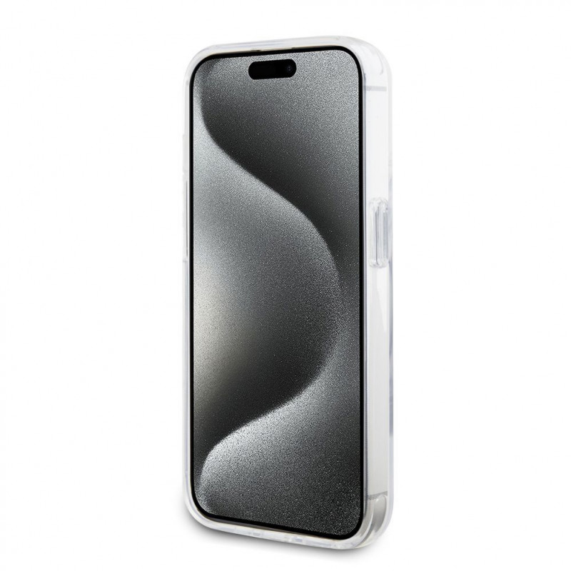 Capa rígida Karl Lagerfeld KLHMP15LHMRSKHH Ring Stand Karl Head MagSafe para Apple iPhone 15 Pro