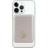 Guess GUPBM3AL4DMD Powerbank 3000 mAh, 5 W, MagSafe 4G Strassed Metal Logo, dourado
