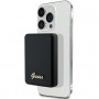 Guess GUPBM3ALGSGK Powerbank 3000 mAh, 5 W, MagSafe Metal Script Logo, preto