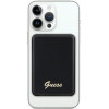 Guess GUPBM3ALGSGK Powerbank 3000 mAh, 5 W, MagSafe Metal Script Logo, preto