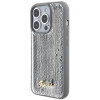 Capa rígida Guess GUHCP15XPSFDGSS Sequin Script Metal para Apple iPhone 15 Pro Max, prateada
