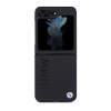 Capa rígida Leather Hot Stamp BMW BMHCZF5SLLBK para Samsung Galaxy Z Flip5, preta