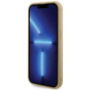 Guess GUHCP15LPMSDGSD Capa rígida Disco Metal Script para Apple iPhone 15 Pro, dourada