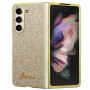 Capa rígida Guess GUHCZFD5HGGSHD Glitter Script para Samsung Galaxy Z Fold5, dourada