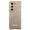 Capa rígida Guess GUHCZFD5HGGSHD Glitter Script para Samsung Galaxy Z Fold5, dourada