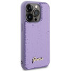 Guess GUHCP15XPSFDGSU Capa rígida Sequin Script Metal para Apple iPhone 15 Pro Max, roxo