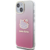 Hello Kitty HKHCP15SHDGKEP IML Gradient Electrop Kitty Head capa rígida para Apple iPhone 15 6.1", rosa