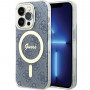 Guess GUHMP15XH4STB capa rígida Apple iPhone 15 Pro Max IML 4G MagSafe, azul (outlet)