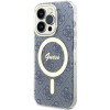 Guess GUHMP15XH4STB capa rígida Apple iPhone 15 Pro Max IML 4G MagSafe, azul (outlet)