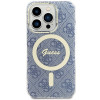 Guess GUHMP15XH4STB capa rígida Apple iPhone 15 Pro Max IML 4G MagSafe, azul (outlet)