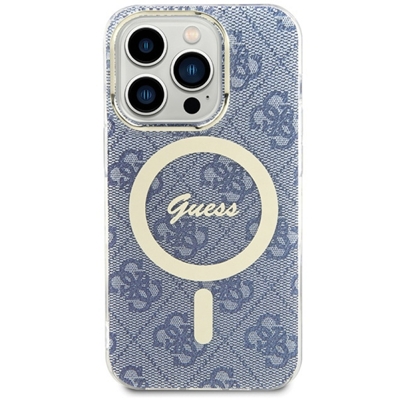 Guess GUHMP15XH4STB capa rígida Apple iPhone 15 Pro Max IML 4G MagSafe, azul (outlet)