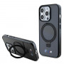BMW BMHMP15LURSK capa rígida Apple iPhone 15 Pro Ring Stand M Collection MagSafe, preta