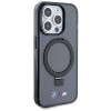 BMW BMHMP15LURSK capa rígida Apple iPhone 15 Pro Ring Stand M Collection MagSafe, preta