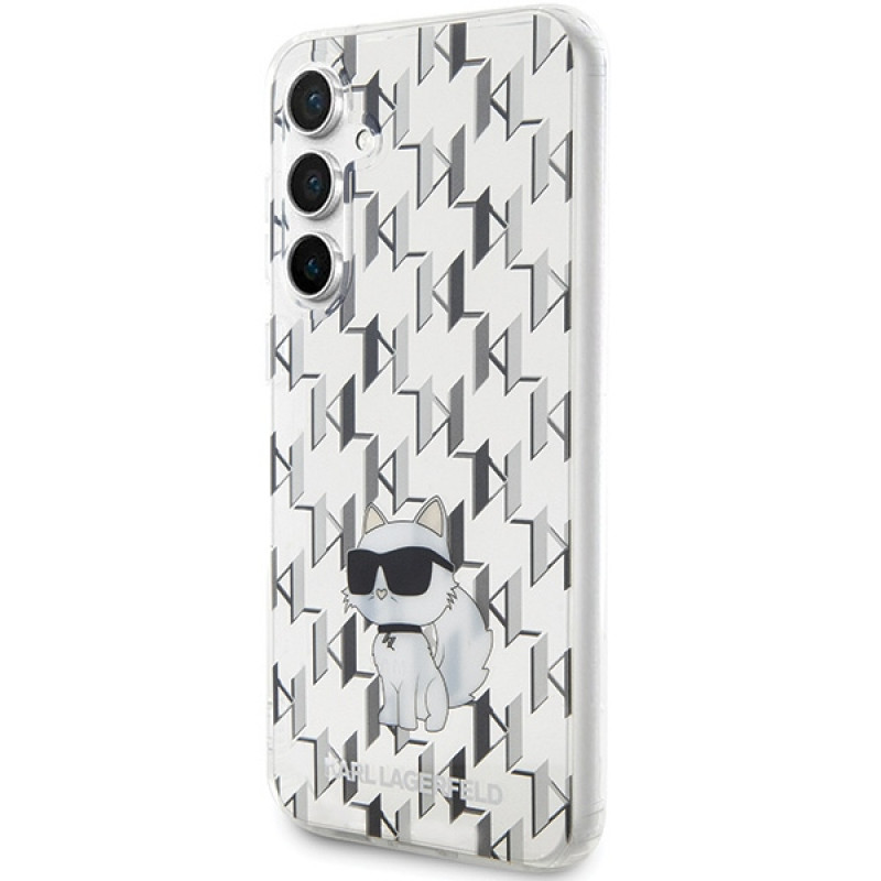 Karl Lagerfeld KLHCS23FEHNCMKLT capa rígida Samsung Galaxy S23 FE (S711) Monogram Choupette, transparente