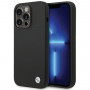 BMW BMHCP15LSILBK Capa Apple iPhone 15 Pro Silicone Metal Logo, preta