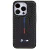 BMW BMHCP15LGSPCCK capa rígida Apple iPhone 15 Pro Grip Stand Smooth & Carbon, preta