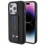 BMW BMHCP15LGSPPRK capa rígida Apple iPhone 15 Pro Grip Stand Smooth & Perforated, preta