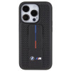 BMW BMHCP15LGSPPRK capa rígida Apple iPhone 15 Pro Grip Stand Smooth & Perforated, preta