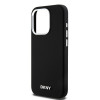 Capa rígida DKNY Apple iPhone 15 Pro Liquid Silicone Small Metal Logo MagSafe, preta