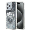 Capa rígida DKNY Apple iPhone 15 Pro Max Liquid Glitter Big Logo, preta