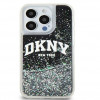 Capa rígida DKNY Apple iPhone 15 Pro Max Liquid Glitter Big Logo, preta