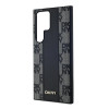 Capa MagSafe DKNY Leather Checkered Mono Pattern para Samsung Galaxy S24 Ultra, preta