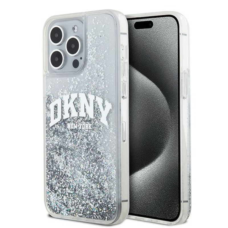 Capa rígida DKNY Apple iPhone 15 Pro Max Liquid Glitter Big Logo