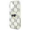 Capa rígida Karl Lagerfeld Apple iPhone 16 IML Karl Head Electroplated, transparente