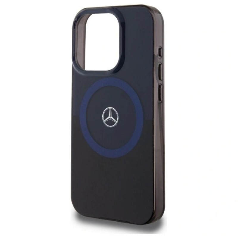 Mercedes MEHMP16X23HBIKV Capa rígida Apple iPhone 16 Pro Max MB Double Layer BiColor MagSafe, preto azul