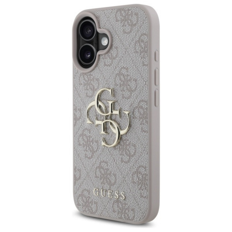 Guess GUHCP16S4GMGPI Capa rígida Apple iPhone 16 4G Big Logo, rosa