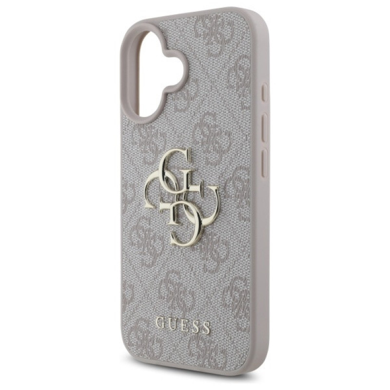Guess GUHCP16S4GMGPI Capa rígida Apple iPhone 16 4G Big Logo, rosa