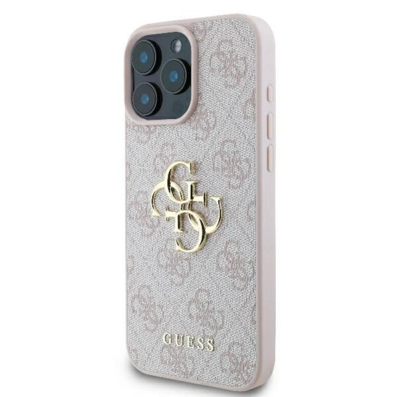 Guess GUHCP16L4GMGPI Capa rígida Apple iPhone 16 Pro 4G Big Logo, rosa